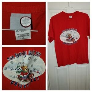 Ugly Christmas Graphic Tee Shirt | Unisex | Sz L | Euc